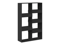 Estantería de madera de ingeniería negra 100x33x155,5 cm