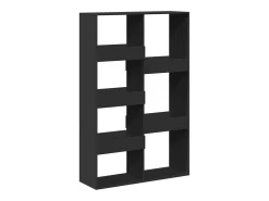 Estantería de madera de ingeniería negra 100x33x155,5 cm
