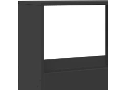 Estantería de madera de ingeniería negra 100x33x155,5 cm