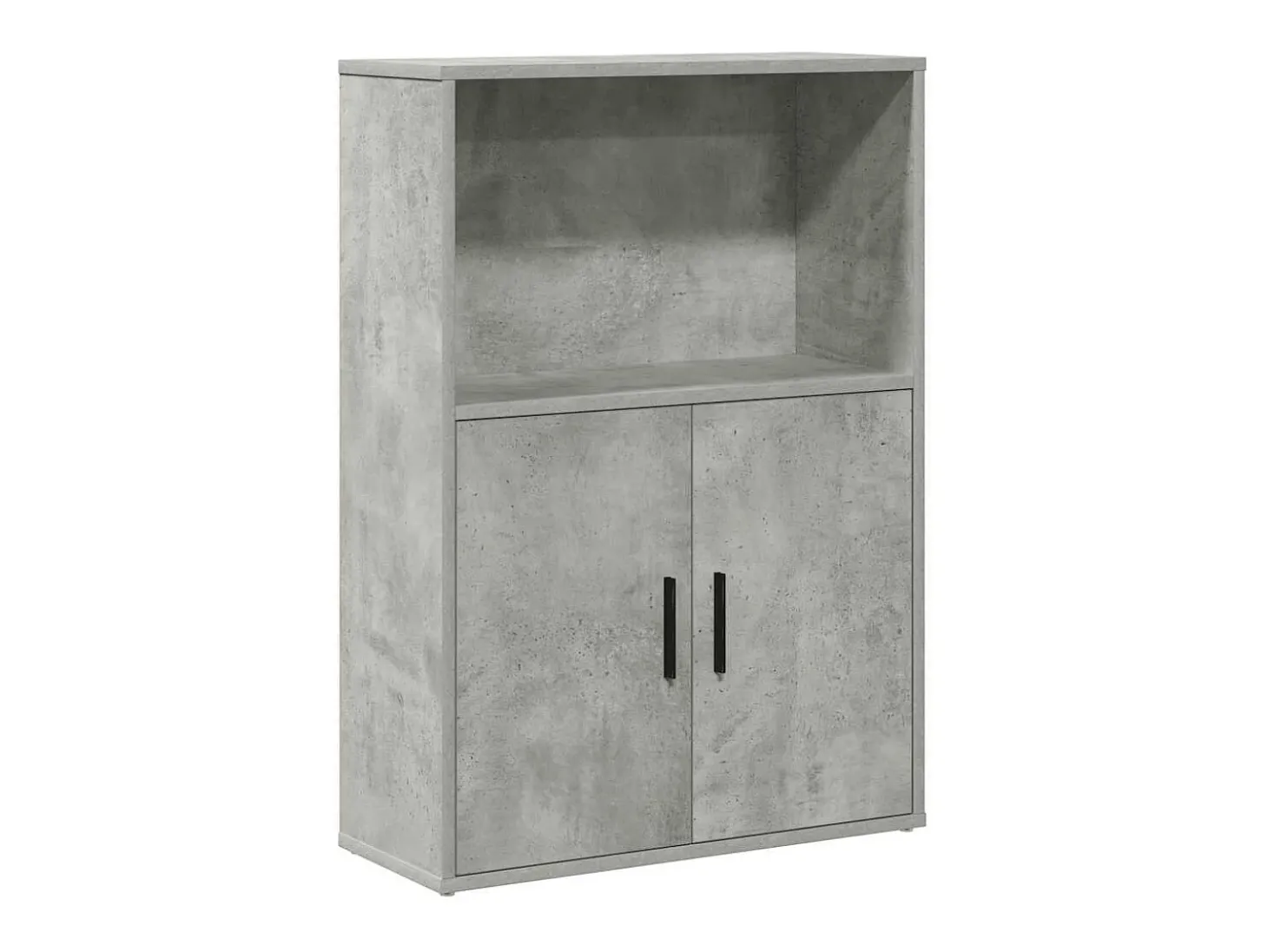 Estantería de madera de ingeniería gris hormigón 60x24x85 cm