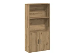 Estantería de madera de ingeniería roble artisan 60x24x120 cm