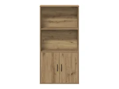 Estantería de madera de ingeniería roble artisan 60x24x120 cm