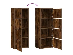 Estantería de madera de ingeniería roble ahumado 40x24x102 cm