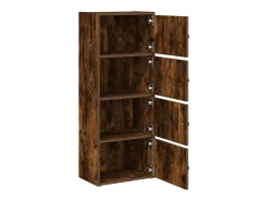 Estantería de madera de ingeniería roble ahumado 40x24x102 cm