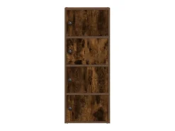 Estantería de madera de ingeniería roble ahumado 40x24x102 cm