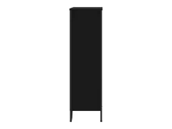 Estantería de madera de ingeniería negra 80x31x106 cm