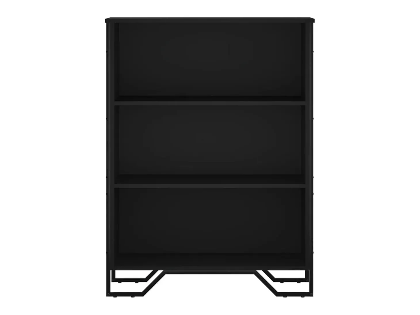 Estantería de madera de ingeniería negra 80x31x106 cm