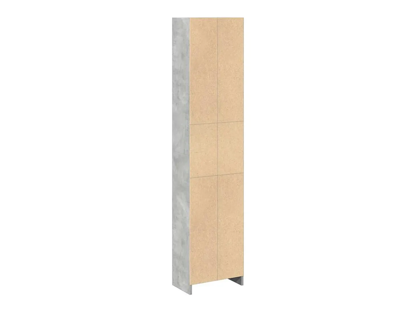 Estantería de madera de ingeniería gris hormigón 40x24x176 cm