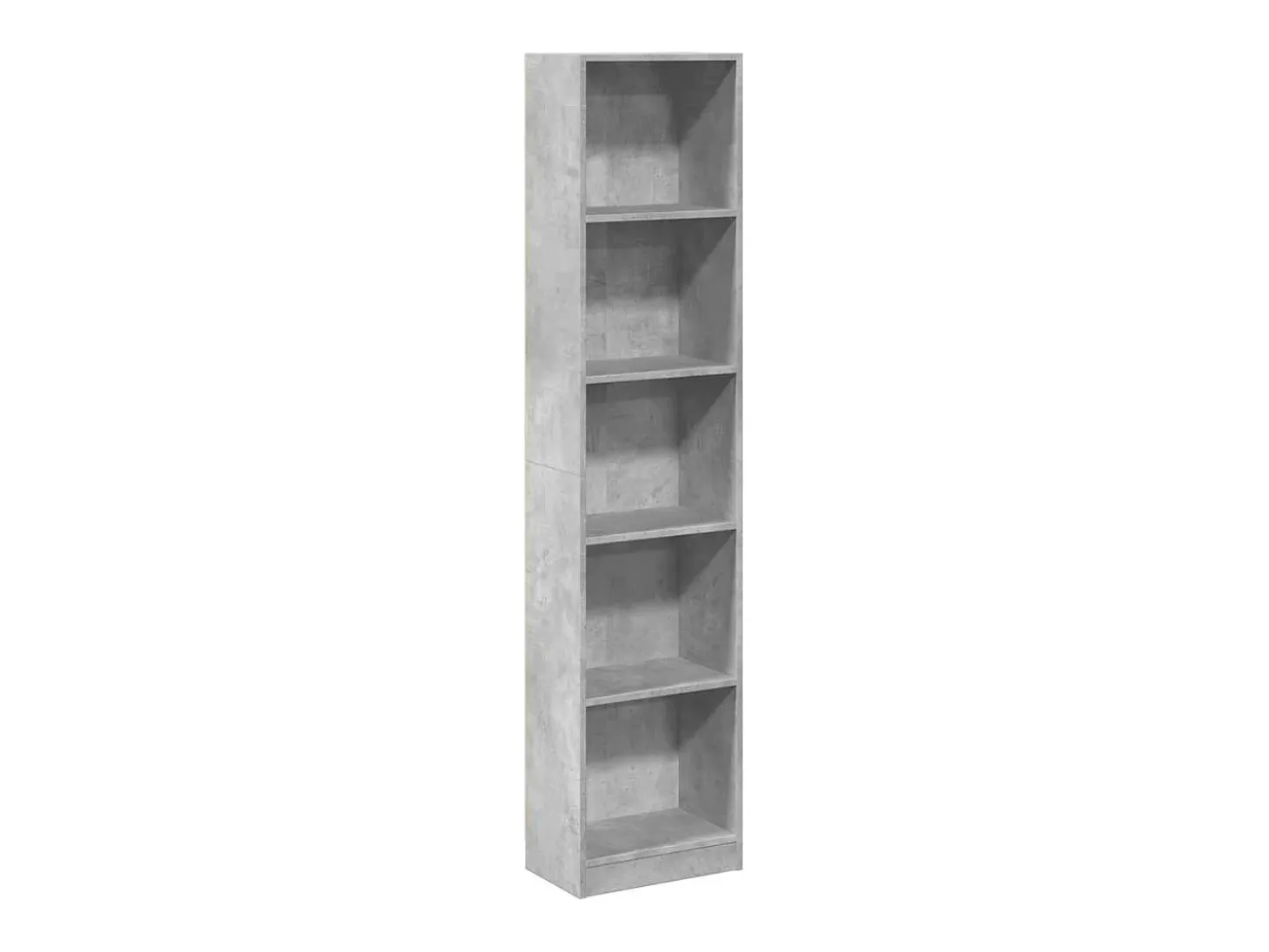 Estantería de madera de ingeniería gris hormigón 40x24x176 cm