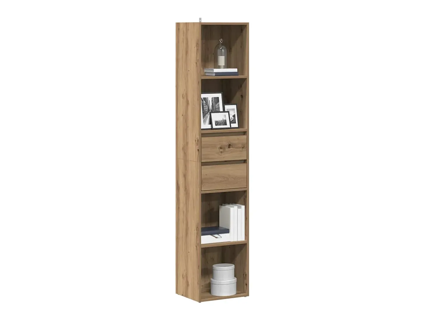 Estantería de madera de ingeniería roble artisan 36x30x171 cm