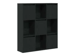 Estantería de madera de ingeniería roble negro 89x24x101,5 cm