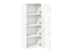Estantería de madera de ingeniería blanca 40x24x102 cm