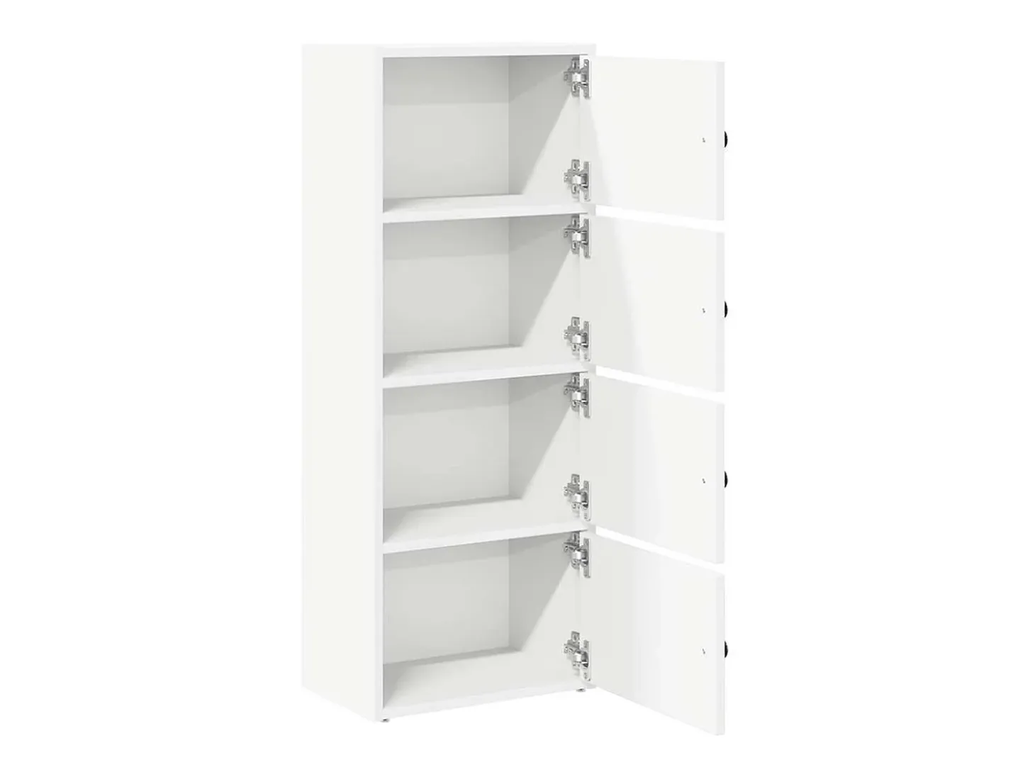 Estantería de madera de ingeniería blanca 40x24x102 cm