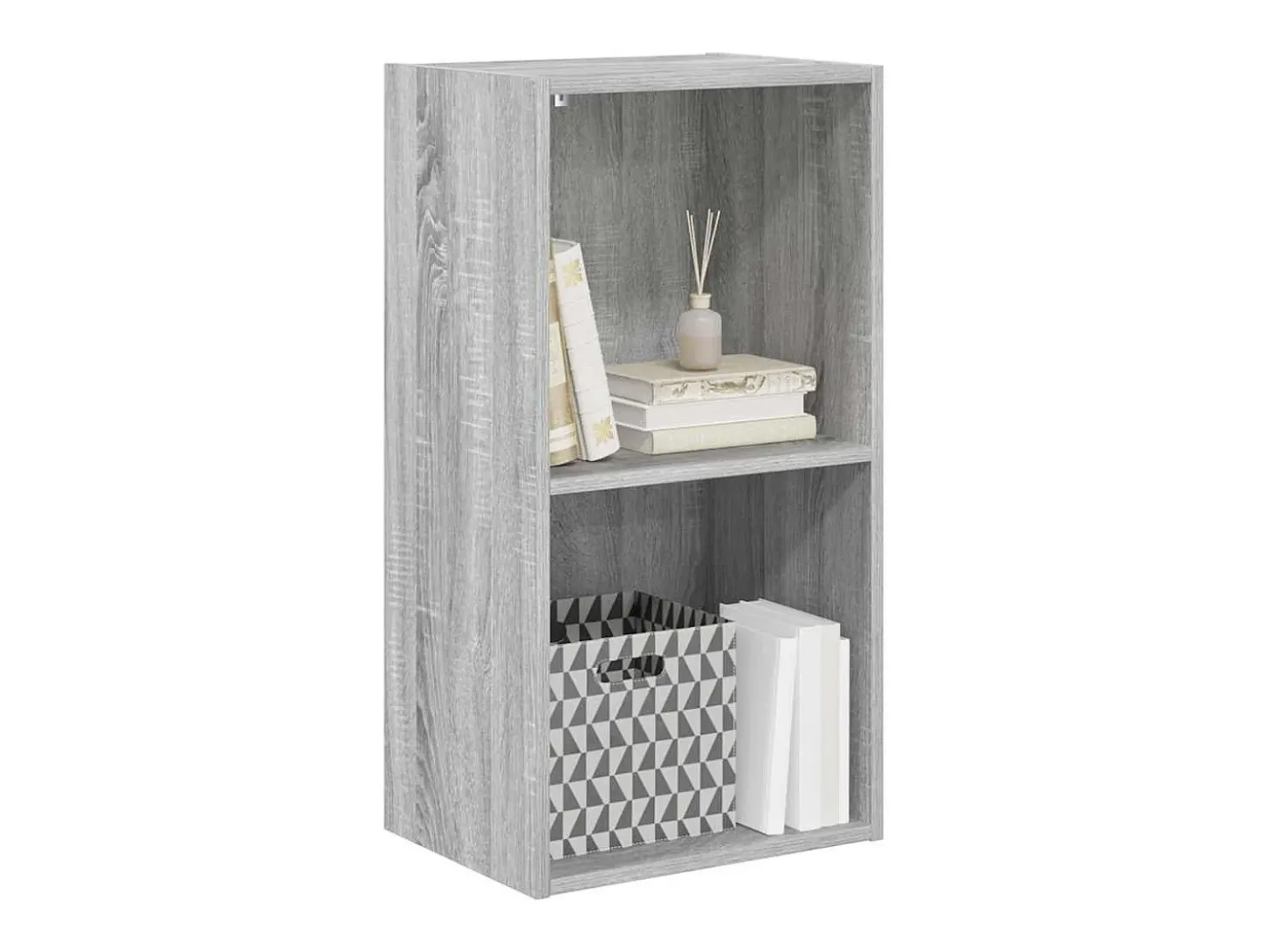 Estantería de madera de ingeniería gris Sonoma 40x30x77 cm