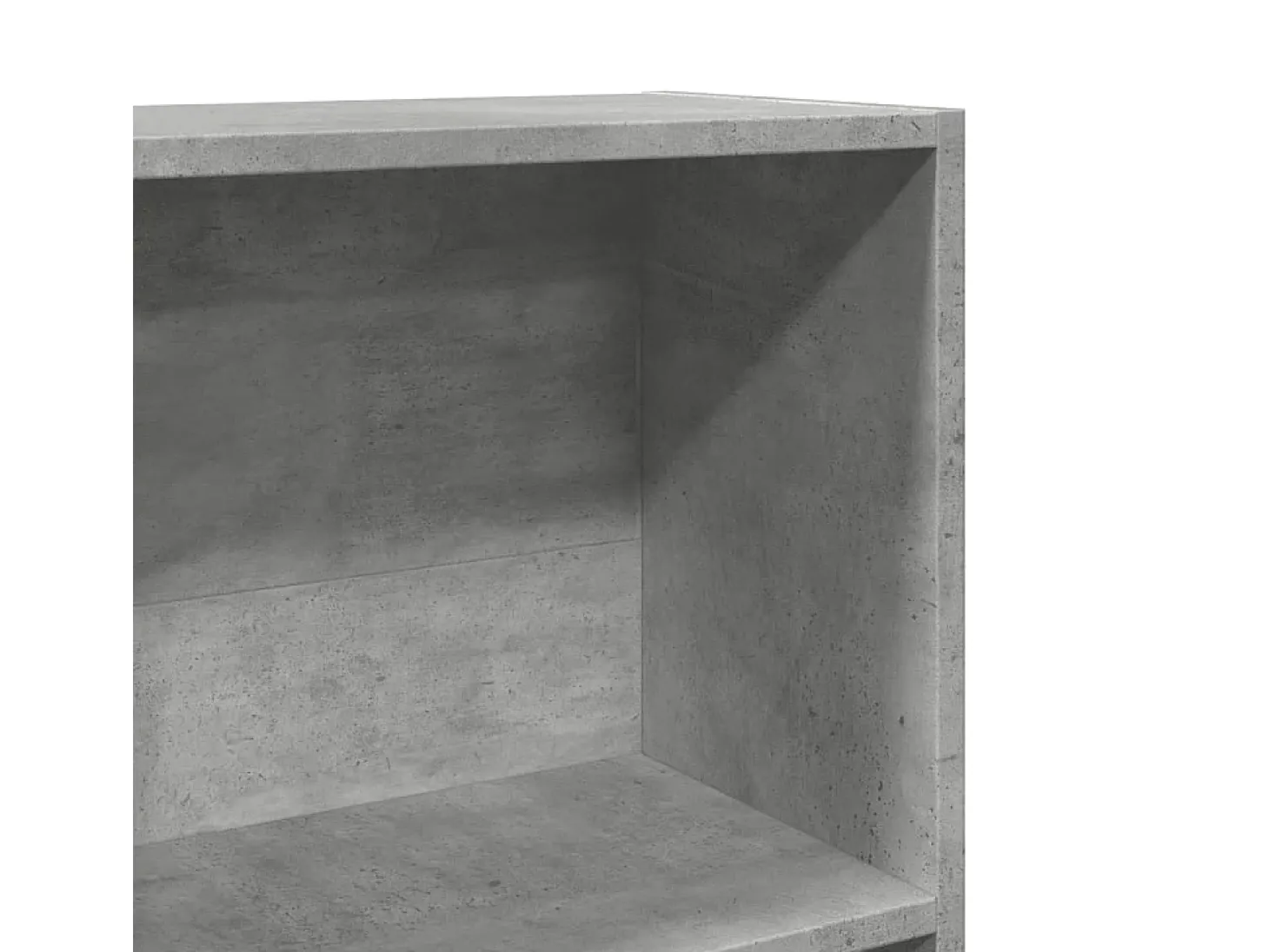 Estantería de madera de ingeniería gris hormigón 60x24x176 cm