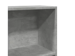 Estantería de madera de ingeniería gris hormigón 60x24x176 cm
