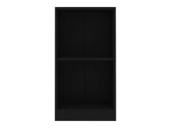 Estantería de madera de ingeniería negra 40x24x75 cm