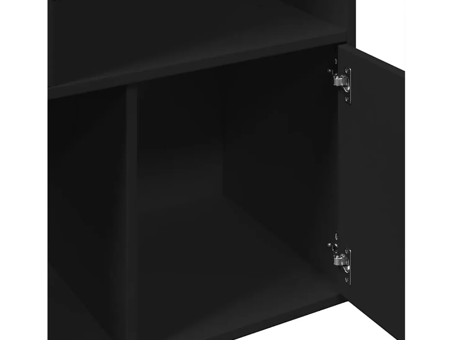 Estantería de madera de ingeniería negra 70x36x189 cm
