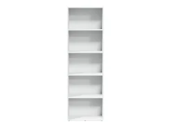 Estantería de madera de ingeniería blanca 60x30x189 cm