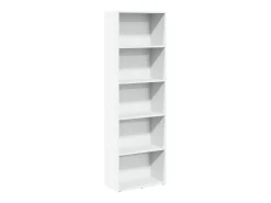 Estantería de madera de ingeniería blanca 60x30x189 cm