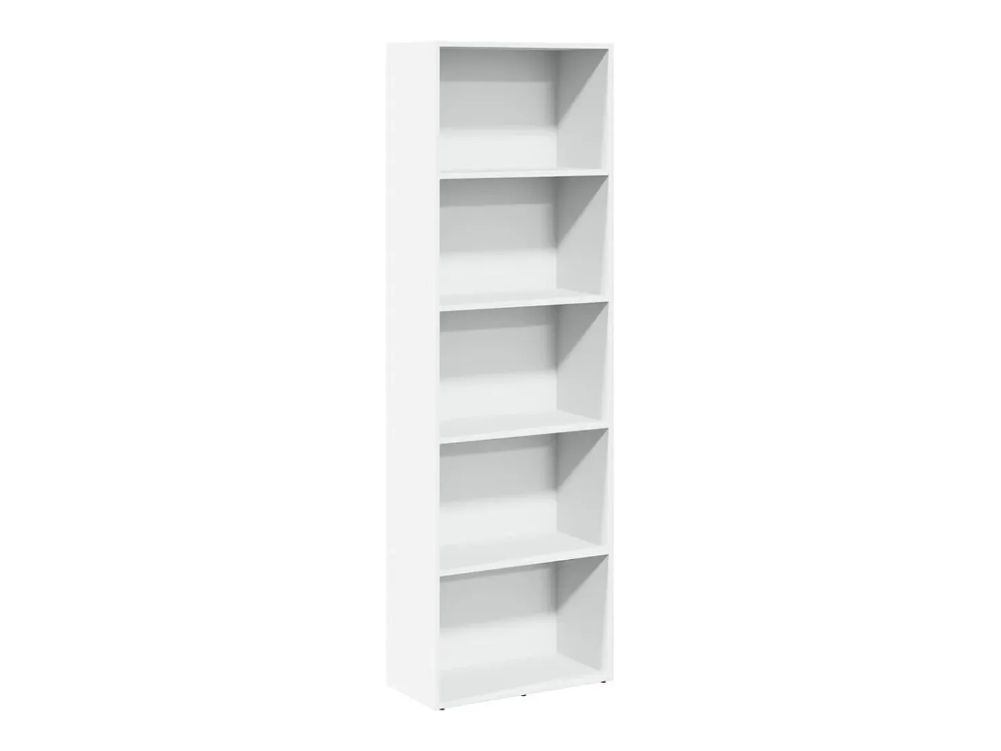 Estantería de madera de ingeniería blanca 60x30x189 cm