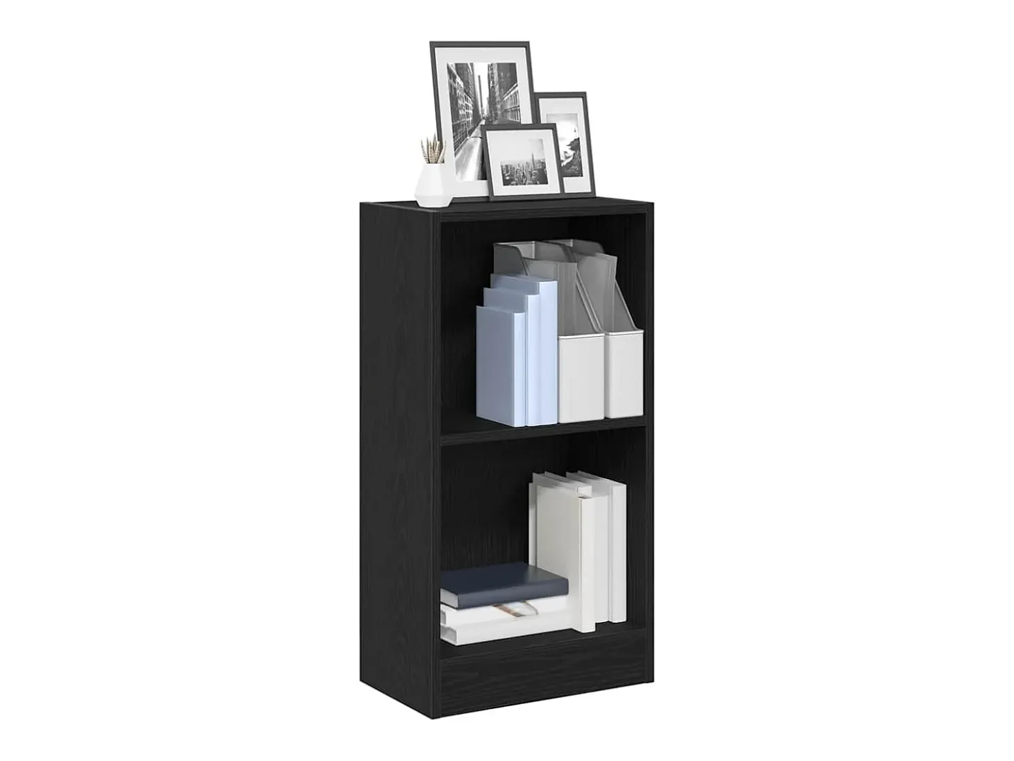 Estantería de madera de roble negro 40x24x76 cm