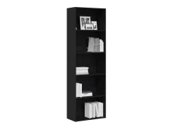Estantería de madera de roble negro 60x30x189 cm