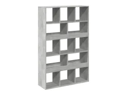 Estantería de madera ingeniería gris hormigón 100x33x156,5 cm