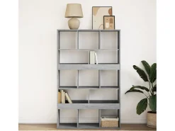 Estantería de madera ingeniería gris hormigón 100x33x156,5 cm