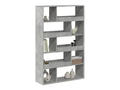 Estantería de madera ingeniería gris hormigón 100x33x156,5 cm