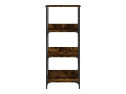 Estantería de madera ingeniería roble ahumado 50x33x117,5 cm