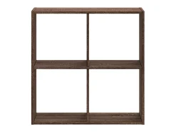 Estantería de madera ingeniería marrón roble 68,5x32x68,5 cm