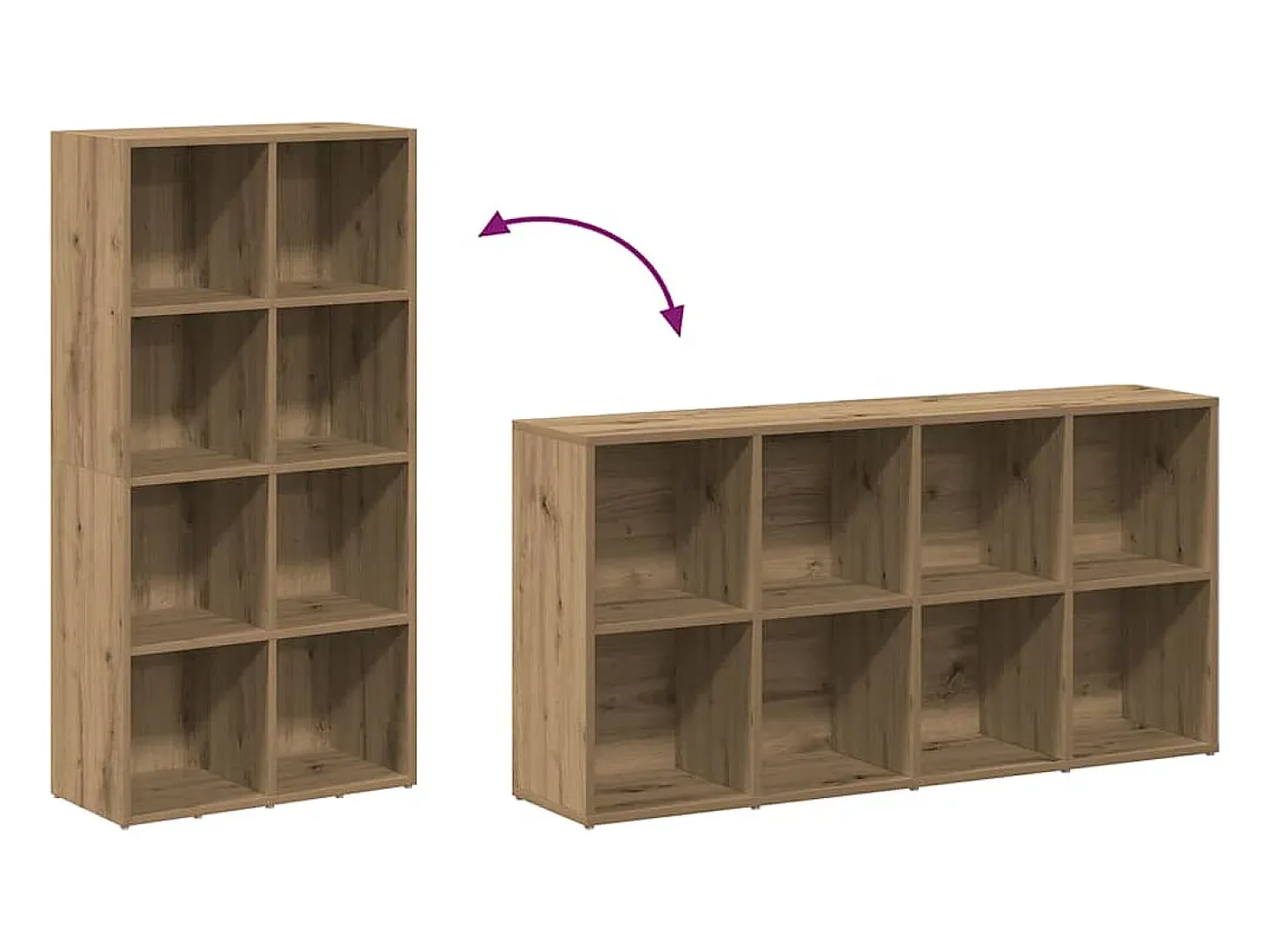 Estantería de madera ingeniería roble artisan 66x30x130 cm