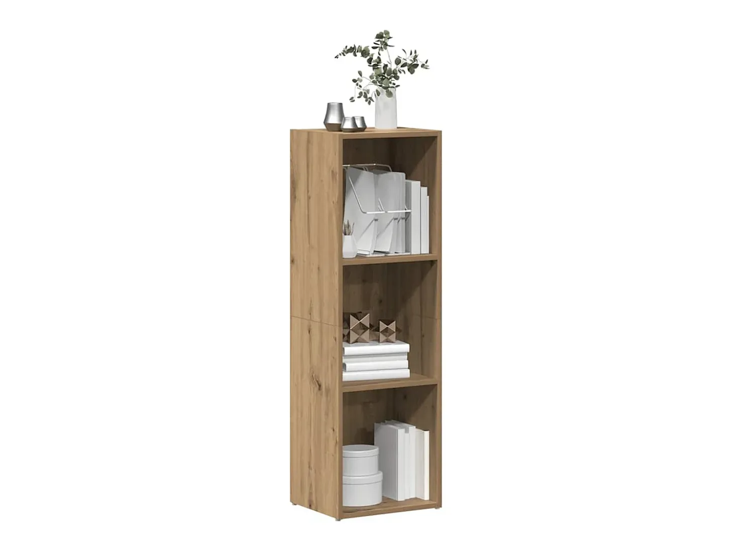 Estantería de madera ingeniería roble artisan 36x30x114 cm