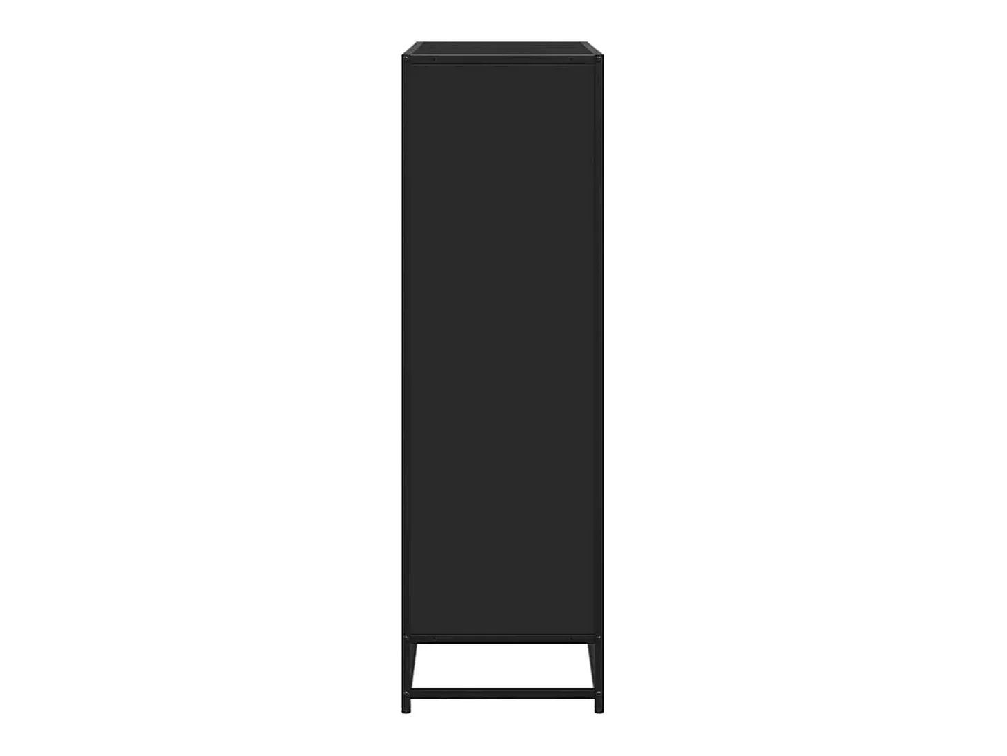 Estantería de madera ingeniería y metal negro 97,5x33x107,5 cm