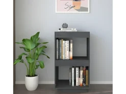 Estantería de madera maciza de pino gris 40x35x71 cm