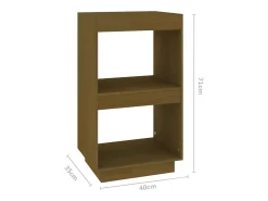Estantería de madera maciza de pino marrón miel 40x35x71 cm