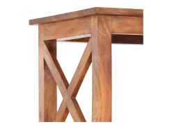 Estantería de madera maciza acacia acabado miel 100x30x180 cm