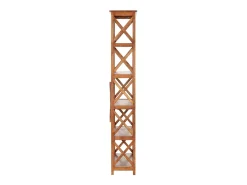 Estantería de madera maciza acacia acabado miel 100x30x180 cm