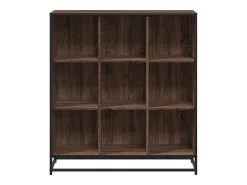 Estantería de madera y metal marrón roble 97,5x33x107,5 cm