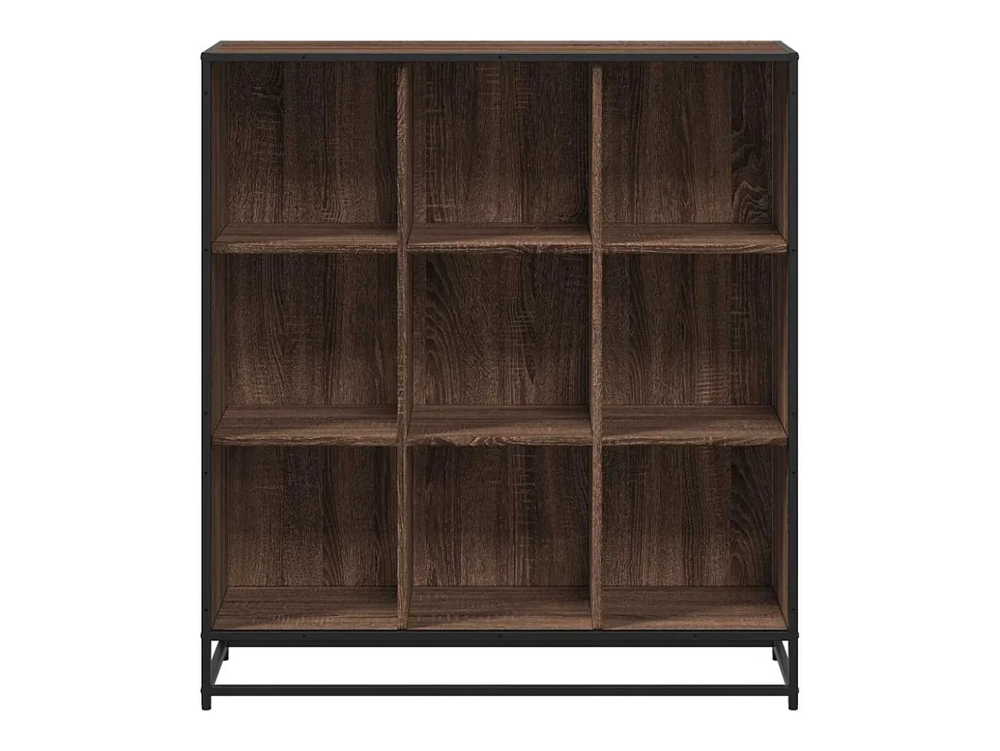 Estantería de madera y metal marrón roble 97,5x33x107,5 cm