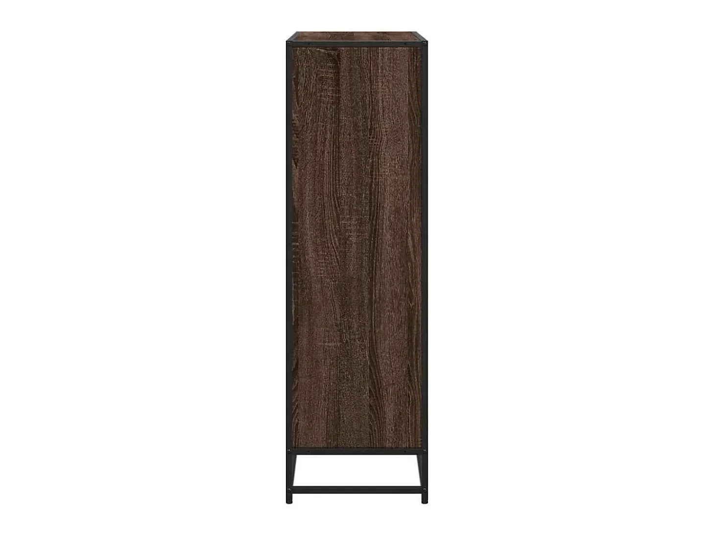 Estantería de madera y metal marrón roble 97,5x33x107,5 cm