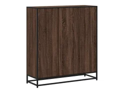 Estantería de madera y metal marrón roble 97,5x33x107,5 cm