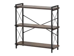Estantería de Metal SucceBuy de 3 Niveles de Estilo Rústico para Sala de Estar y Oficina