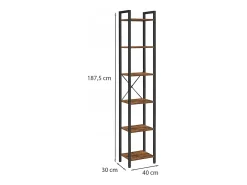 ESTANTERÍA DE OFICINA PARA LIBROS BIBLIOTECA ALTA LOFT INDUSTRIAL COLUMNA VINTAGE