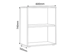 Estantería de oficina Salia 2x AN. 60 cm