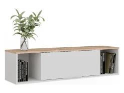 Estantería de pared blanco/sonoma 120x30x30 betti