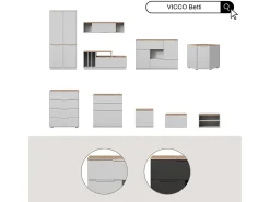 Estantería de pared blanco/sonoma 120x30x30 betti