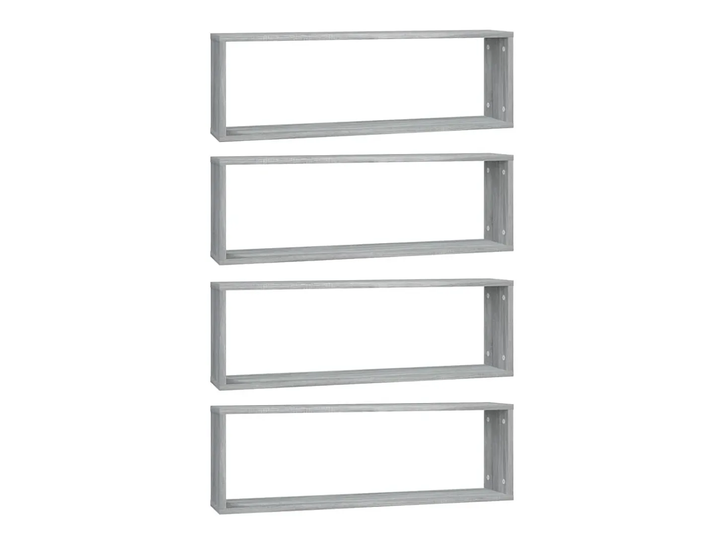 Estantería de pared cúbica de 4 piezas Sonoma gris 80x15x26,5 cm