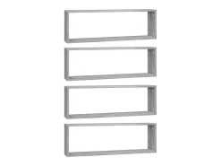 Estantería de pared cúbica de 4 piezas Sonoma gris 80x15x26,5 cm